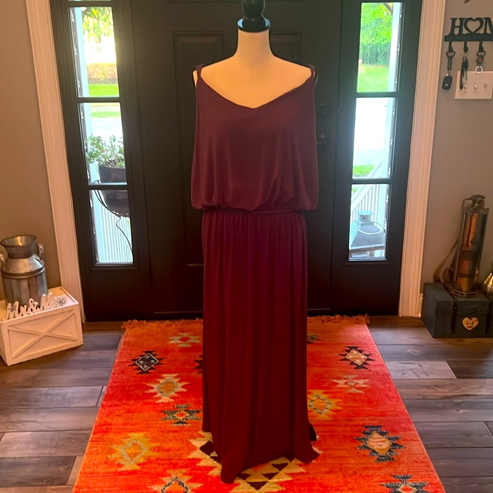 Market & Spruce plum rayon w spandex maxi dress, size 2X